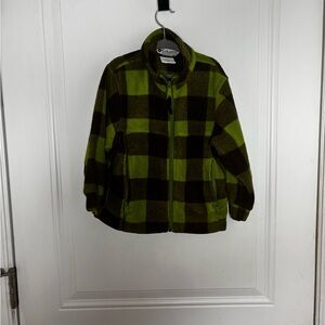 Columbia Kids Fleece Jacket – Green & Brown Buffalo Plaid